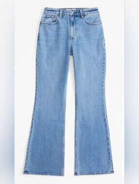 Abercrombie & Fitch Light Blue Flare High Rise Jeans